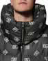 Dolce & Gabbana Black DG Monogram Full Zip Puffer Men Jacket