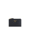 Prada Triangle Logo Coin Purse in Black Calfskin Leather for Women