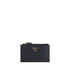 Prada Triangle Logo Coin Purse in Black Calfskin Leather for Women