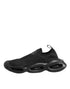 Dolce & Gabbana Black Slip On Wave Low Top Men Sneaker Shoes