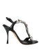Dolce & Gabbana Black Keira Crystal Embellished Satin Heels - Women’s Shoes