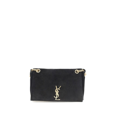 Saint Laurent Kate Black Suede Shoulder Bag – AW25 Women’s Luxury Handbag