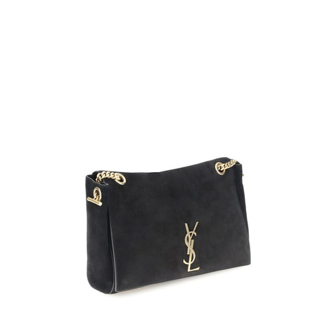 Saint Laurent Kate Black Suede Shoulder Bag – AW25 Women’s Luxury Handbag