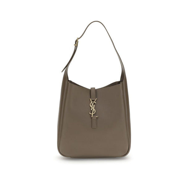 Saint Laurent Le 5 à 7 Supple Cassandre Leather Shoulder Bag in Taupe for Women