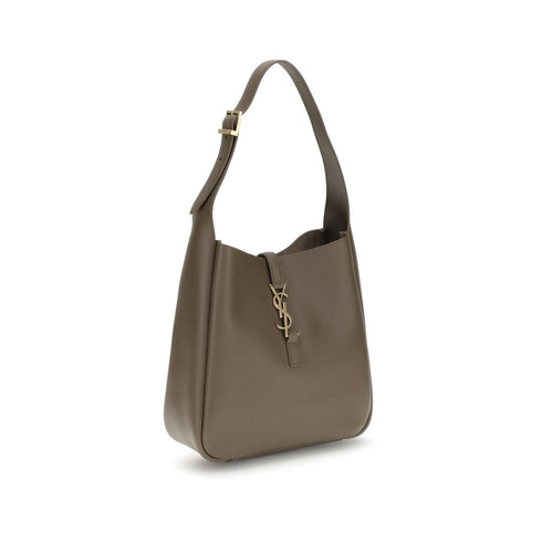 Saint Laurent Le 5 à 7 Supple Cassandre Leather Shoulder Bag in Taupe for Women