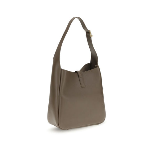 Saint Laurent Le 5 à 7 Supple Cassandre Leather Shoulder Bag in Taupe for Women