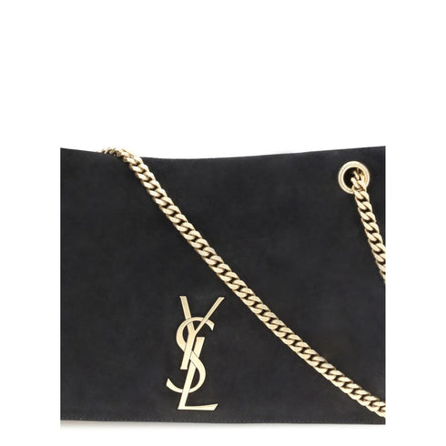 Saint Laurent Kate Black Suede Shoulder Bag – AW25 Women’s Luxury Handbag
