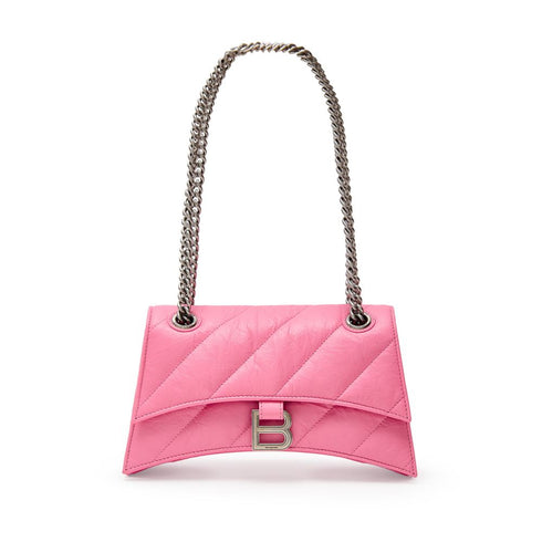Balenciaga Hourglass 716351 Shoulder Bag – Pink Quilted Leather for Women