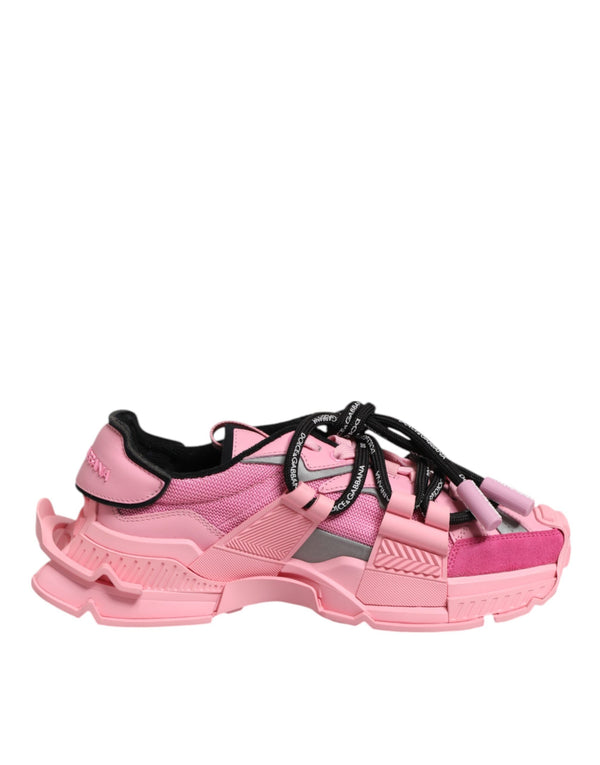 Dolce & Gabbana Pink Space Sneakers – Women’s Low-Top Lace-Up Shoes