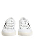Dolce & Gabbana White Crown Bee Leather Low Top Sneakers Shoes