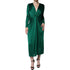 Dolce & Gabbana Dark Green Viscose Long Sleeve Midi Dress