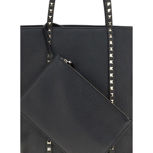 Valentino Garavani Rockstud Tote Bag in Black Calf Leather for Women