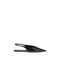 Saint Laurent Babylon Black Leather Ballerinas – Cassandre Logo Pointed Flats