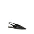Saint Laurent Babylon Black Leather Ballerinas – Cassandre Logo Pointed Flats