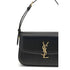 Saint Laurent Solferino Medium Shoulder Bag in Black Box Calfskin Leather for Women