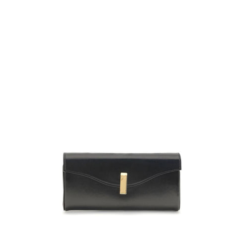 Giuseppe Zanotti Flutie Clutch Bag in Black Smooth Leather for Women