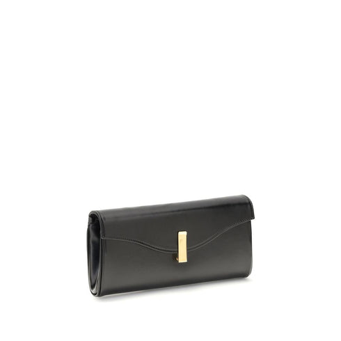 Giuseppe Zanotti Flutie Clutch Bag in Black Smooth Leather for Women