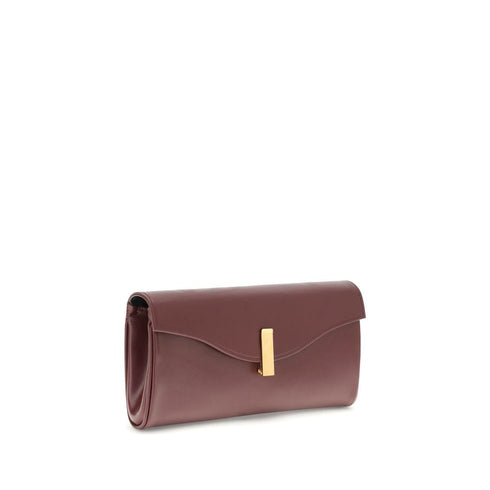Giuseppe Zanotti Flutie Clutch Bag in Burgundy Smooth Leather for Women