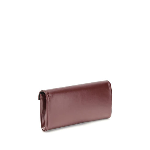 Giuseppe Zanotti Flutie Clutch Bag in Burgundy Smooth Leather for Women