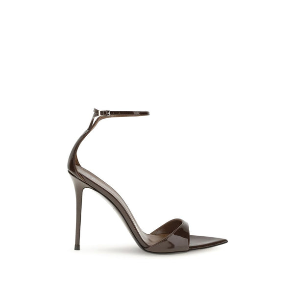 Giuseppe Zanotti Intriigo Brown Patent Leather Strap Sandals – Women’s Heels