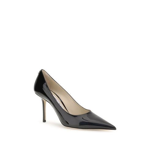 Jimmy Choo Love Black Patent Leather Pumps – Pointed Toe Heels for Women