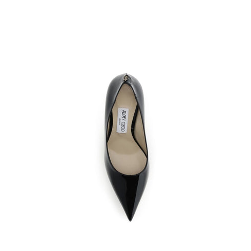Jimmy Choo Love Black Patent Leather Pumps – Pointed Toe Heels for Women