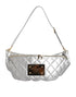 Dolce & Gabbana Silver Quilted Filled Crossbody Shoulder Bag SICILY Bag