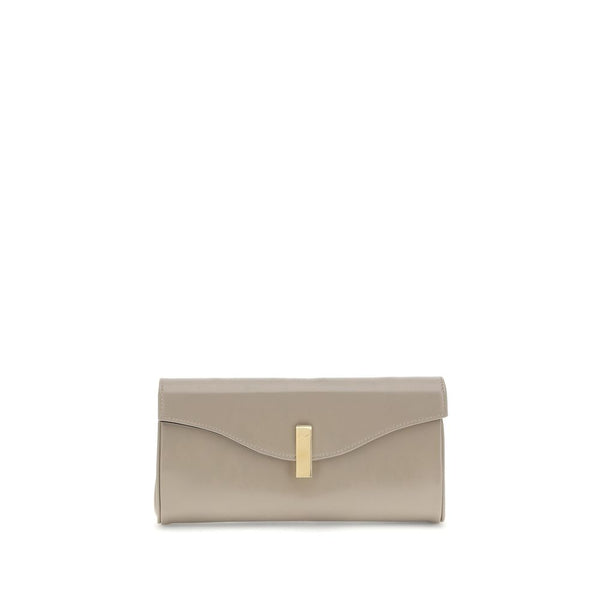 Giuseppe Zanotti Flutie Clutch Bag in Beige Smooth Leather for Women