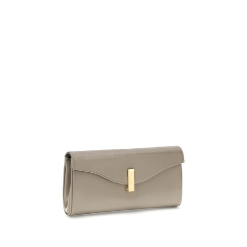 Giuseppe Zanotti Flutie Clutch Bag in Beige Smooth Leather for Women