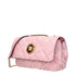 Versace Pink Fabric Quilted Shoulder Bag with Medusa Detail for Women