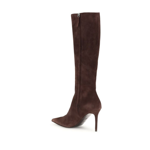 Giuseppe Zanotti High Boots Brown Suede Leather Stiletto Women’s
