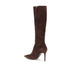 Giuseppe Zanotti High Boots Brown Suede Leather Stiletto Women’s