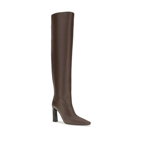 Giuseppe Zanotti Extra High Boots – Brown Leather Over-the-Knee for Women