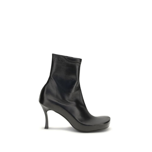 Balenciaga x Scholl Ankle Boots in Black Calf Leather - Women’s