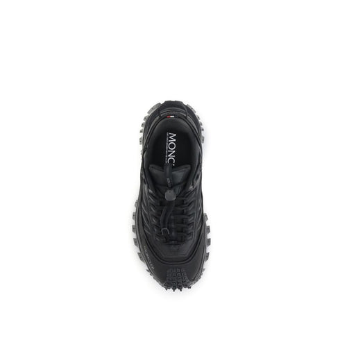 Moncler Trailgrip GTX Black Leather Fabric Low-Top Sneakers Shoes for Women