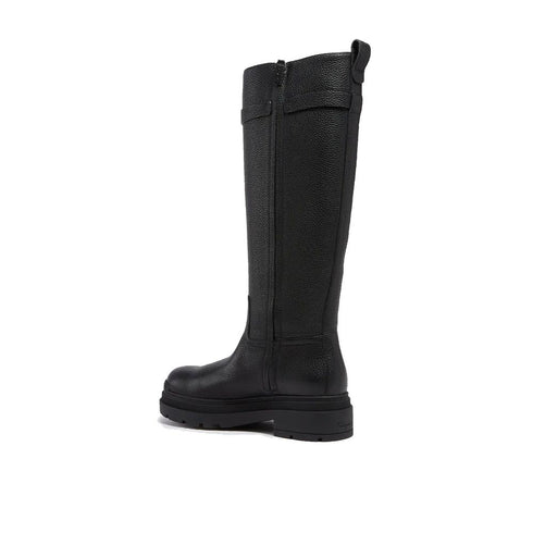 Salvatore Ferragamo Leather Knee-High Boots in Black Calf Leather for Women