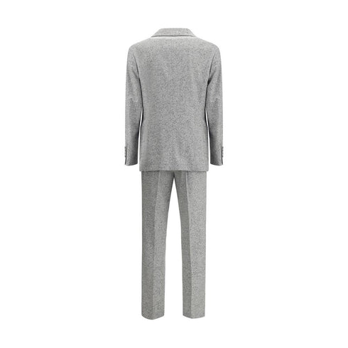 Brunello Cucinelli Wool and cashmere buttoned grisaille Suit