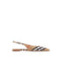 Burberry Beige Check Birdie Slingback Flats for Women