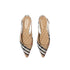 Burberry Beige Check Birdie Slingback Flats for Women