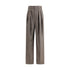 Saint Laurent Wool Herringbone pattern wide leg Pants