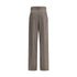 Saint Laurent Wool Herringbone pattern wide leg Pants