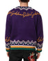 Dolce & Gabbana Purple Wool DG Logo Men Knit Pullover Sweater