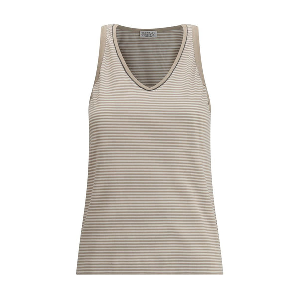 Brunello Cucinelli Striped Tank Top