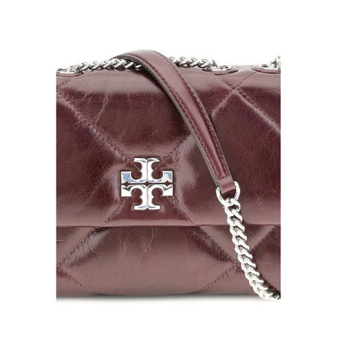 Tory Burch Kira Diamond Quilted Small Convertible Bag in Red Burgundy Leather for Women