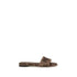 Fendi Sunshine Logo Slide Sandals Brown Fabric - Women’s Shoes