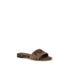 Fendi Sunshine Logo Slide Sandals Brown Fabric - Women’s Shoes