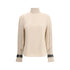 Brunello Cucinelli Silk turtleneck Blouse with Precious Bracelets
