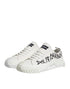 Dolce & Gabbana White Logo Graffiti Low Top Sneakers Shoes
