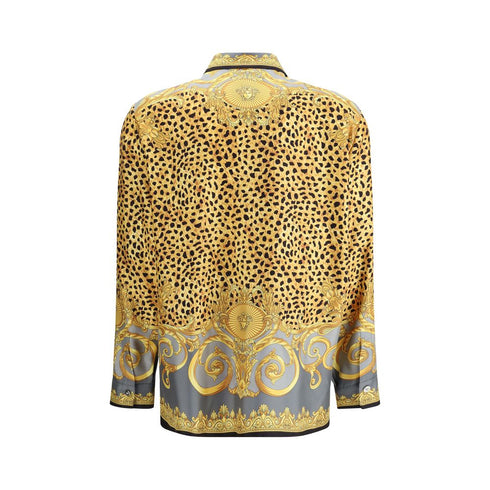 Versace Silk Cheetah Foulard Shirt