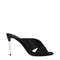 Dolce & Gabbana Black Satin Stiletto Heels Sandals